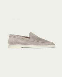 Jean – Mocassins Classiques en Suède Gris Clair