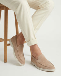 Laurent – Mocassins Classiques en Suède Beige
