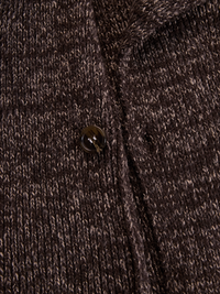Veste en Tricot Côtelé à Fermeture Éclair Asymétrique Marron