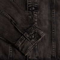 Veste Trucker en Denim | Noir Foncé Décoloré