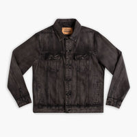 Veste Trucker en Denim | Noir Foncé Décoloré