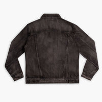 Veste Trucker en Denim | Noir Foncé Décoloré
