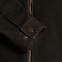 Veste Racer | Suède Olive Foncé