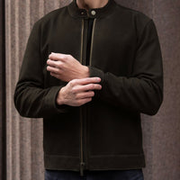 Veste Racer | Suède Olive Foncé