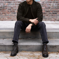 Veste Racer | Suède Olive Foncé