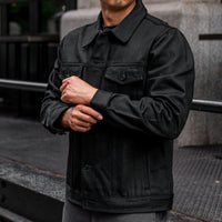 Veste Trucker en Denim Selvedge | Noir