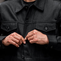 Veste Trucker en Denim Selvedge | Noir
