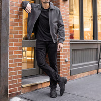 Veste Major League | Texturé Gris