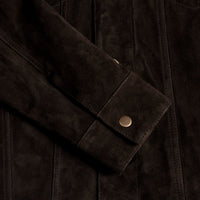 Veste Trucker en Suède | Chocolat