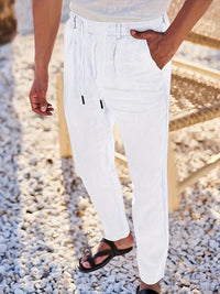 NICHOLS | PANTALON EN LIN AMPLE AVEC CORDON