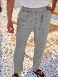 NICHOLS | PANTALON EN LIN AMPLE AVEC CORDON