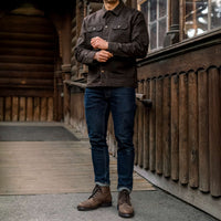 Veste Trucker Cirée | Olive Foncé