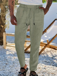 NICHOLS | PANTALON EN LIN AMPLE AVEC CORDON