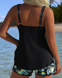 Carla - Maillot de Bain Rayé avec Short de Plage