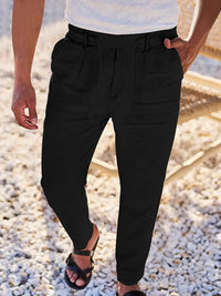 NICHOLS | PANTALON EN LIN AMPLE AVEC CORDON