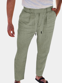 NICHOLS | PANTALON EN LIN AMPLE AVEC CORDON