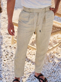 NICHOLS | PANTALON EN LIN AMPLE AVEC CORDON