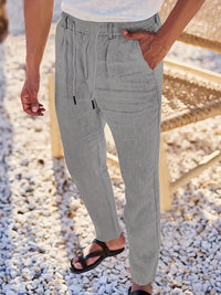 NICHOLS | PANTALON EN LIN AMPLE AVEC CORDON