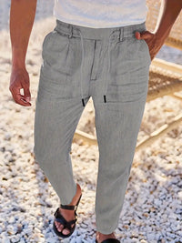 NICHOLS | PANTALON EN LIN AMPLE AVEC CORDON