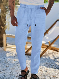 NICHOLS | PANTALON EN LIN AMPLE AVEC CORDON