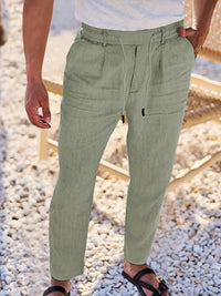 NICHOLS | PANTALON EN LIN AMPLE AVEC CORDON