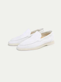 Antoine – Mocassins Classiques en Suède Blanc