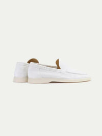Antoine – Mocassins Classiques en Suède Blanc