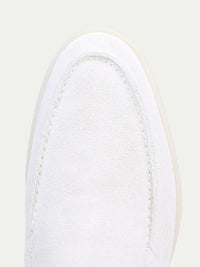 Antoine – Mocassins Classiques en Suède Blanc