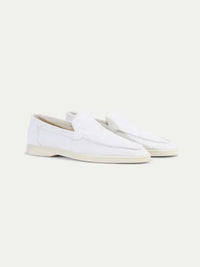 Antoine – Mocassins Classiques en Suède Blanc