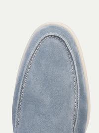 Jacques – Mocassins Classiques en Suède Bleu Clair